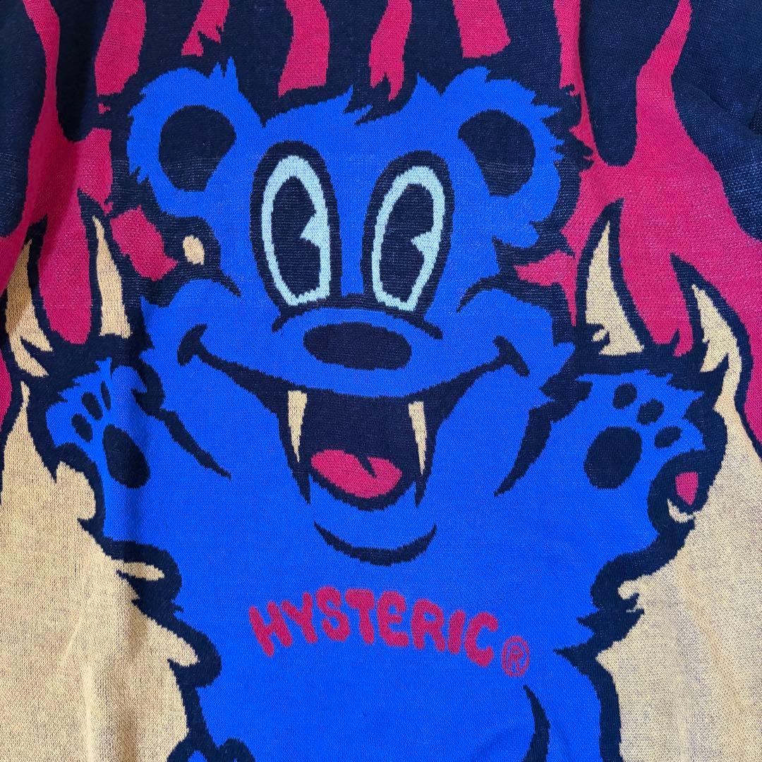 HYSTERIC GLAMOUR FIRE BEARジャカード セーター