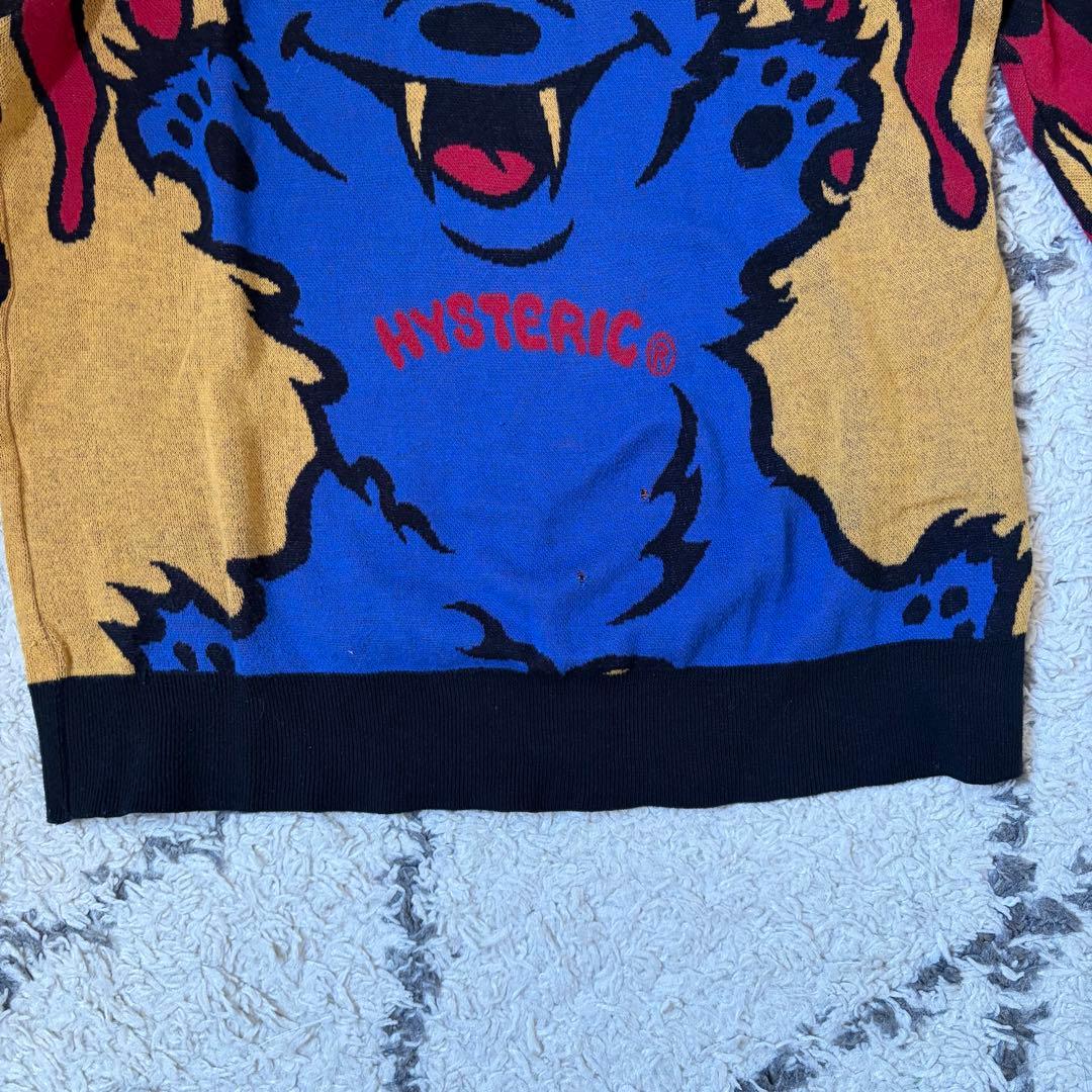 HYSTERIC GLAMOUR FIRE BEARジャカード セーター