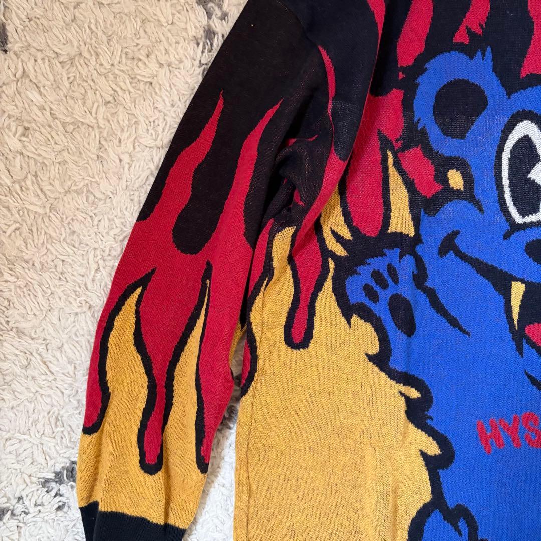 HYSTERIC GLAMOUR FIRE BEARジャカード セーター