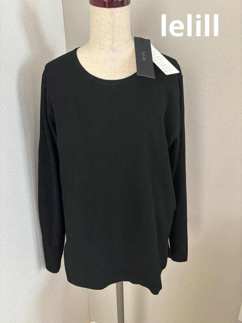 新品　lelill レリル　ハイテクリブニット　道具服 黒　38