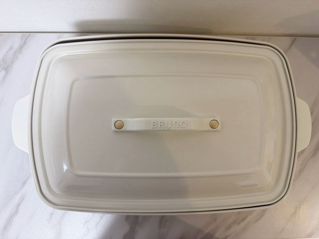 BRUNO ホットプレートグランデサイズ BOE026ホワイトたこ焼きプレート付