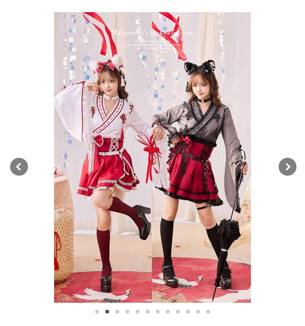 レトロティックレース狐巫女【Malymoon/マリームーン】【10112】白