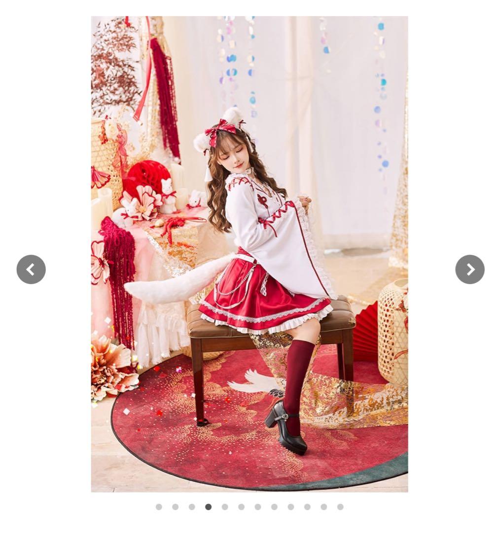 レトロティックレース狐巫女【Malymoon/マリームーン】【10112】白