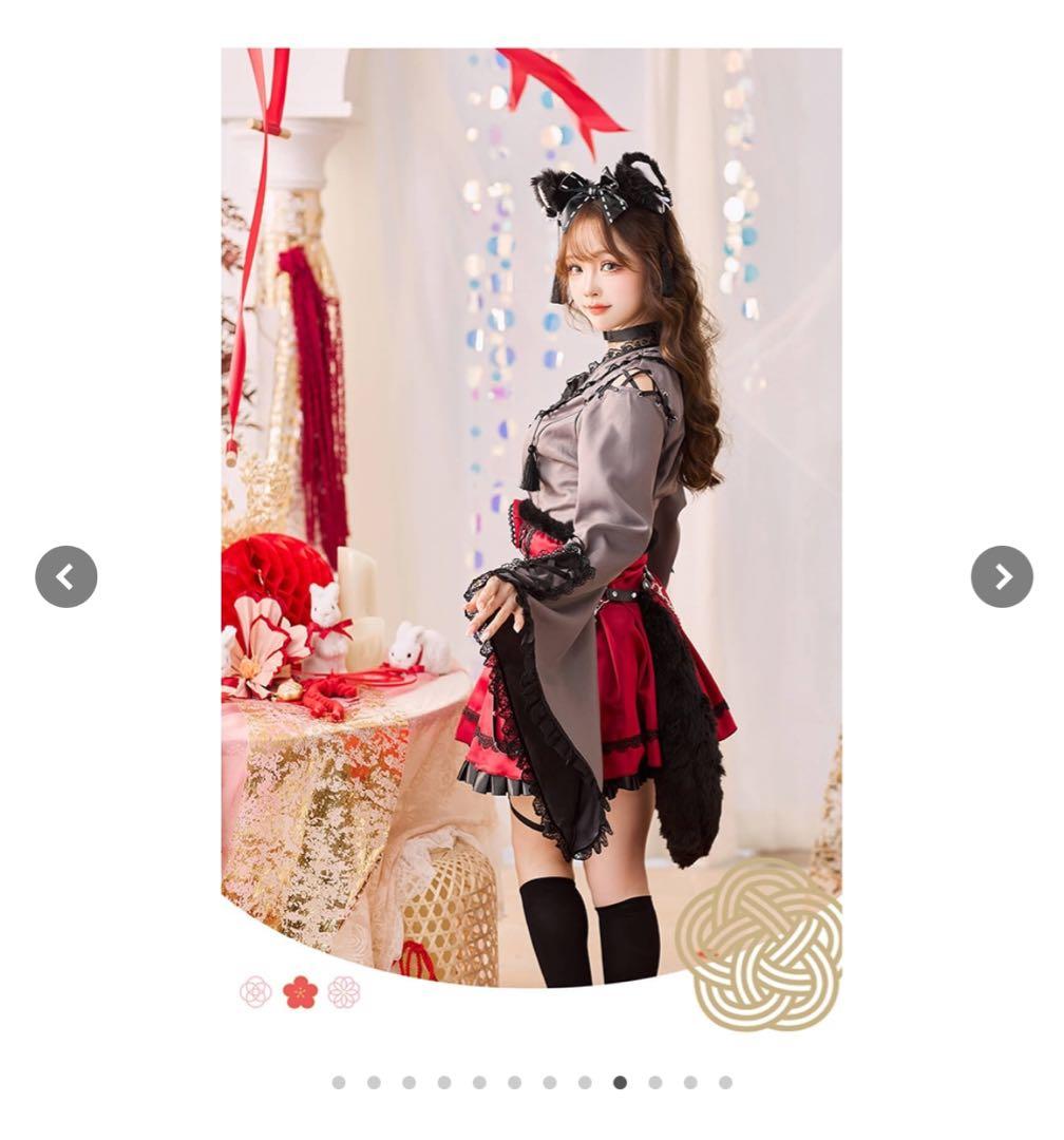 レトロティックレース狐巫女【Malymoon/マリームーン】【10112】白