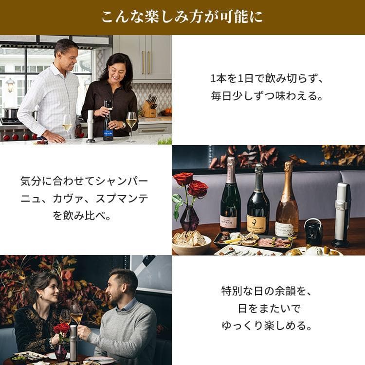 Coravin スパークリングワイン保存システム - ワインを4週間保存