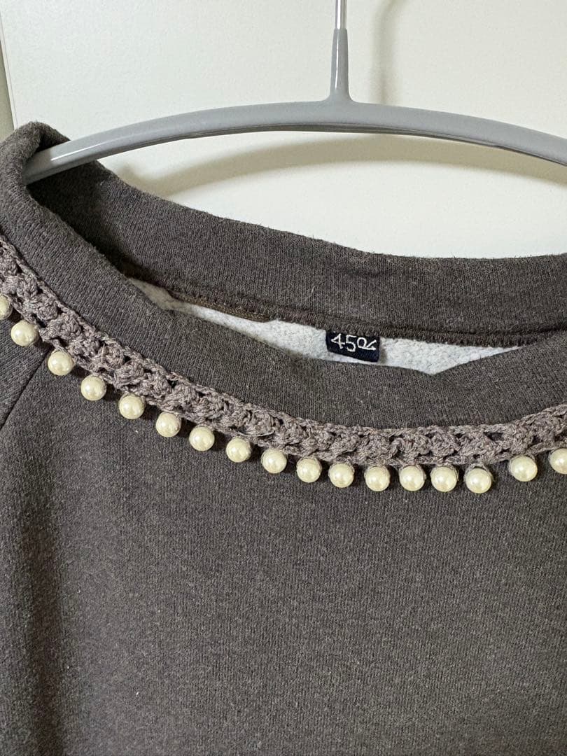 45R ぷくぷく裏毛のビックスウェット（パール）