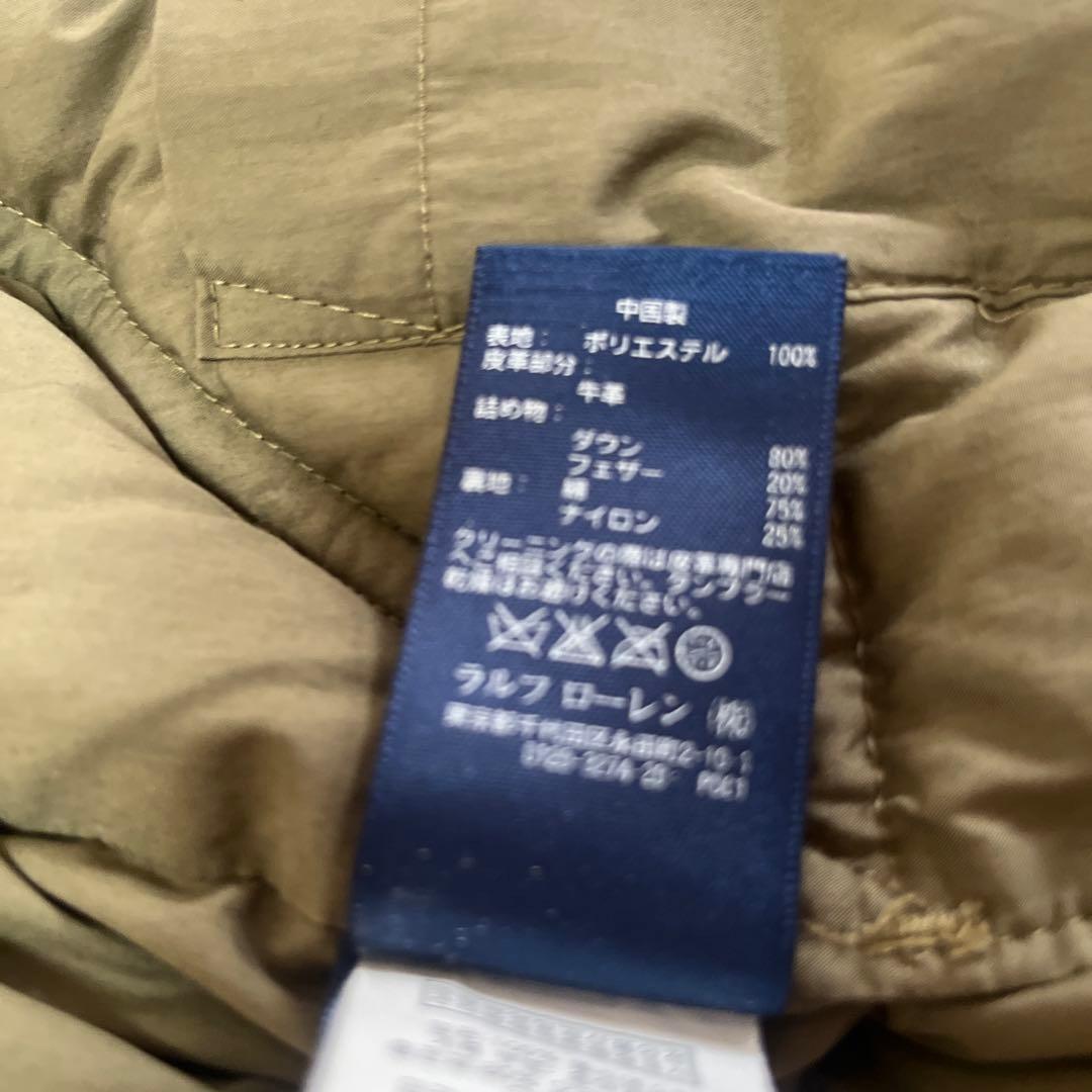 オリーブ色 フード付き ダウンベスト