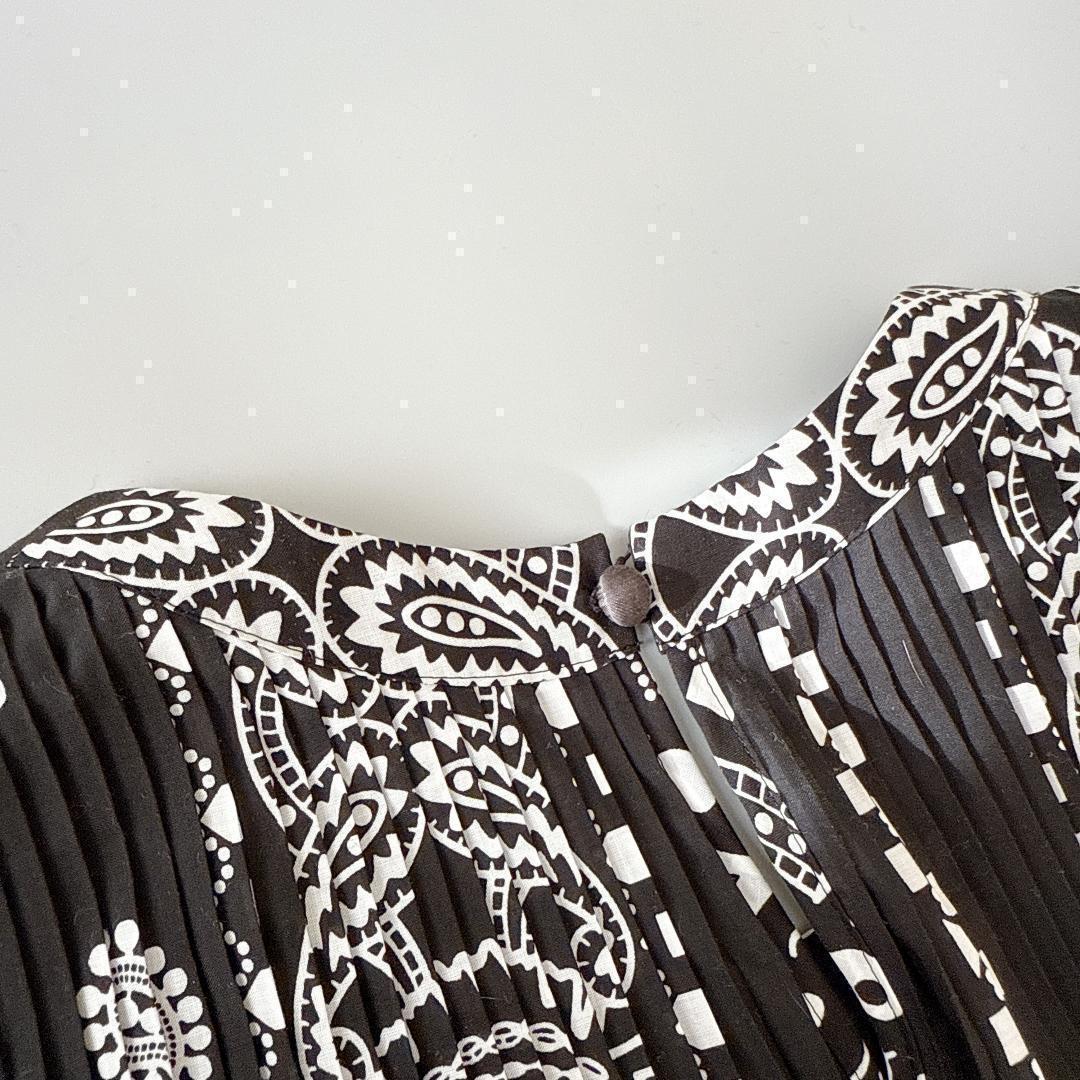 美品　sacai サカイ　レースプリーツトップス ノースリーブ ペイズリー柄