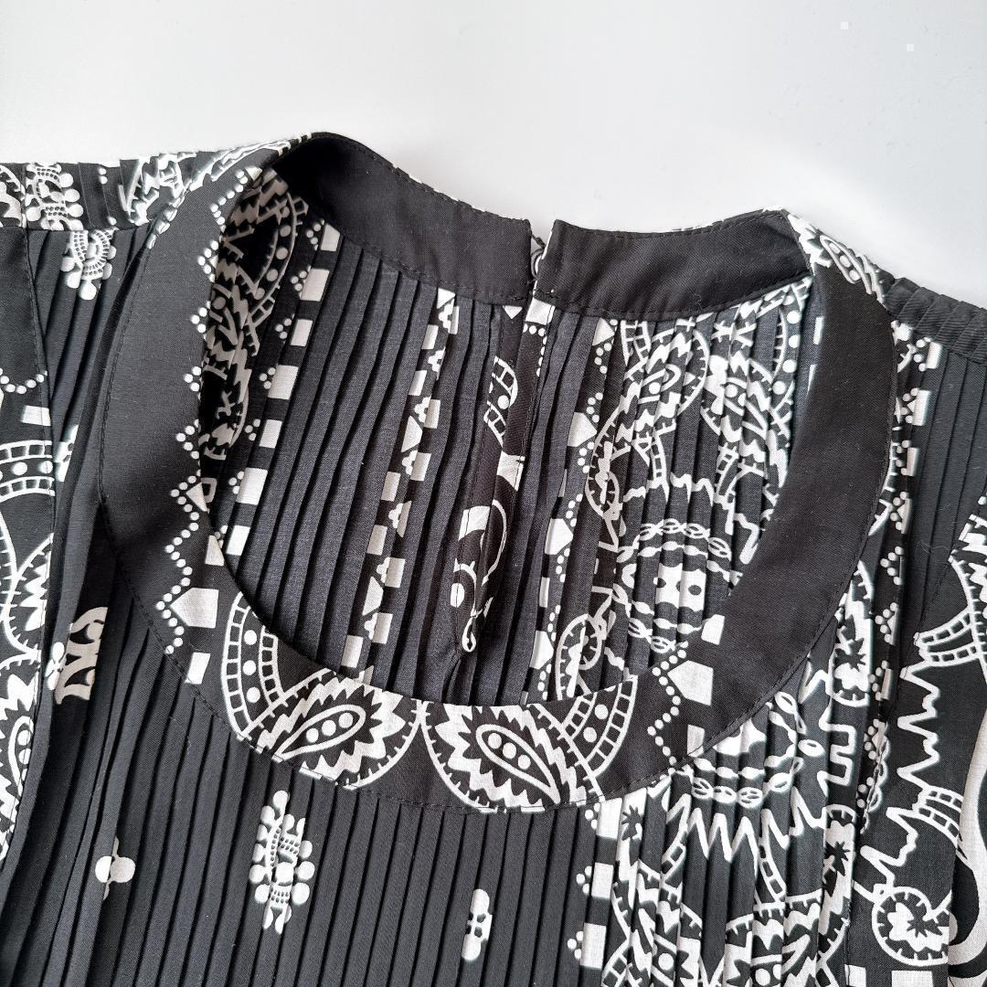 美品　sacai サカイ　レースプリーツトップス ノースリーブ ペイズリー柄