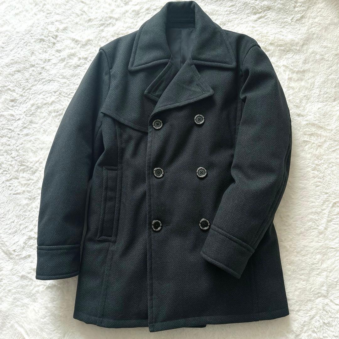 フェローズ Pherrow's ヘリンボーン ダウン 80% Pコート　超暖か