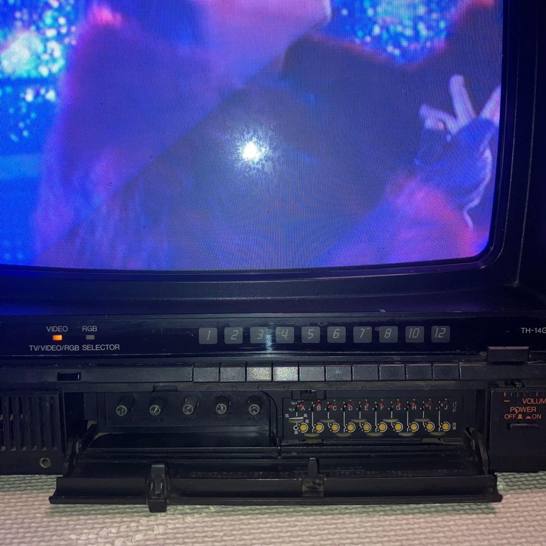 National TH-14G1 小型ブラウン管テレビ RGB接続