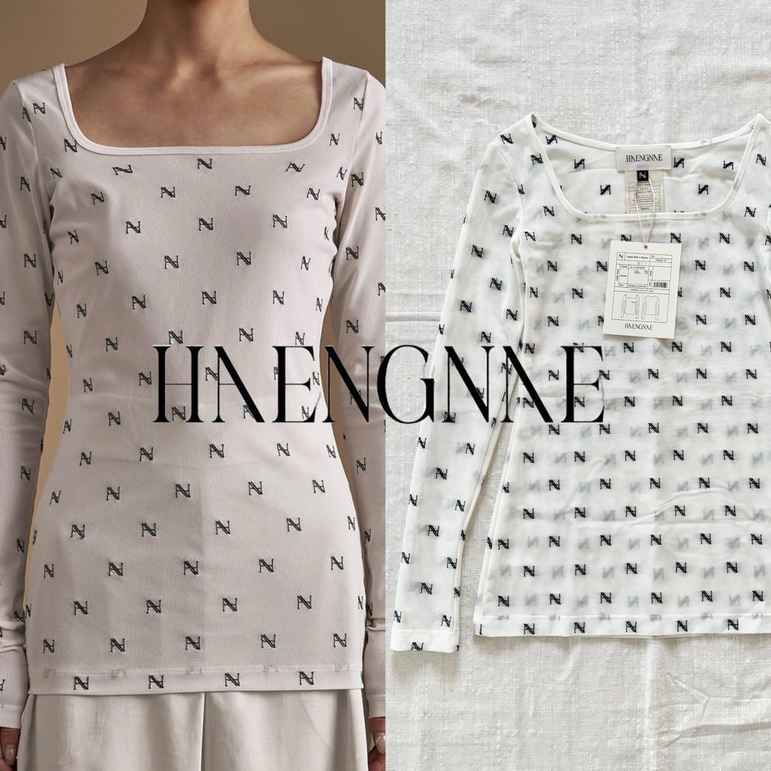 HAENGNAE ヘンネ KISHIMEN LOGO TOP White Nロゴ