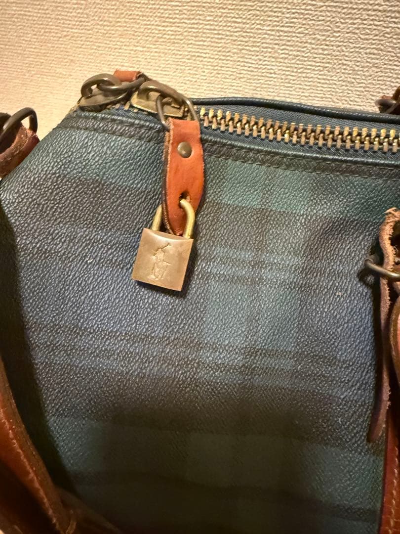 POLO RALPH LAUREN ボストンバック　チェック柄　大容量