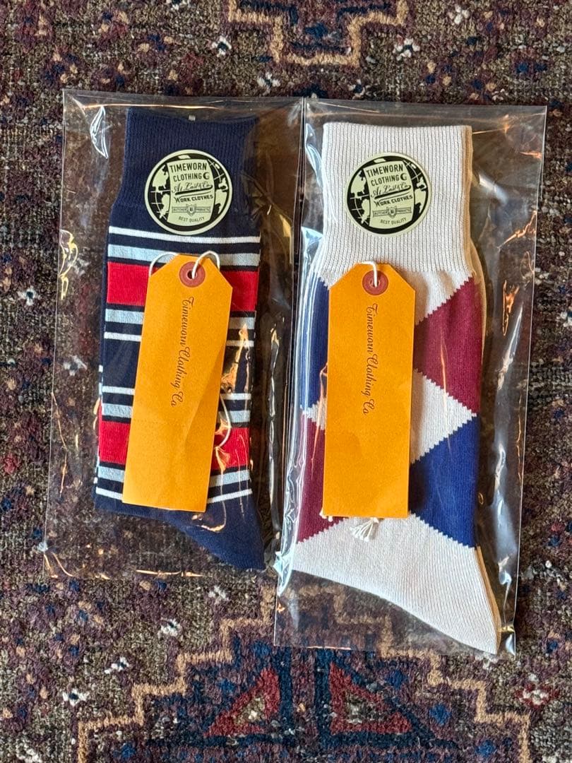 At Last ボーダー＆ダイヤモンドアーガイルソックス