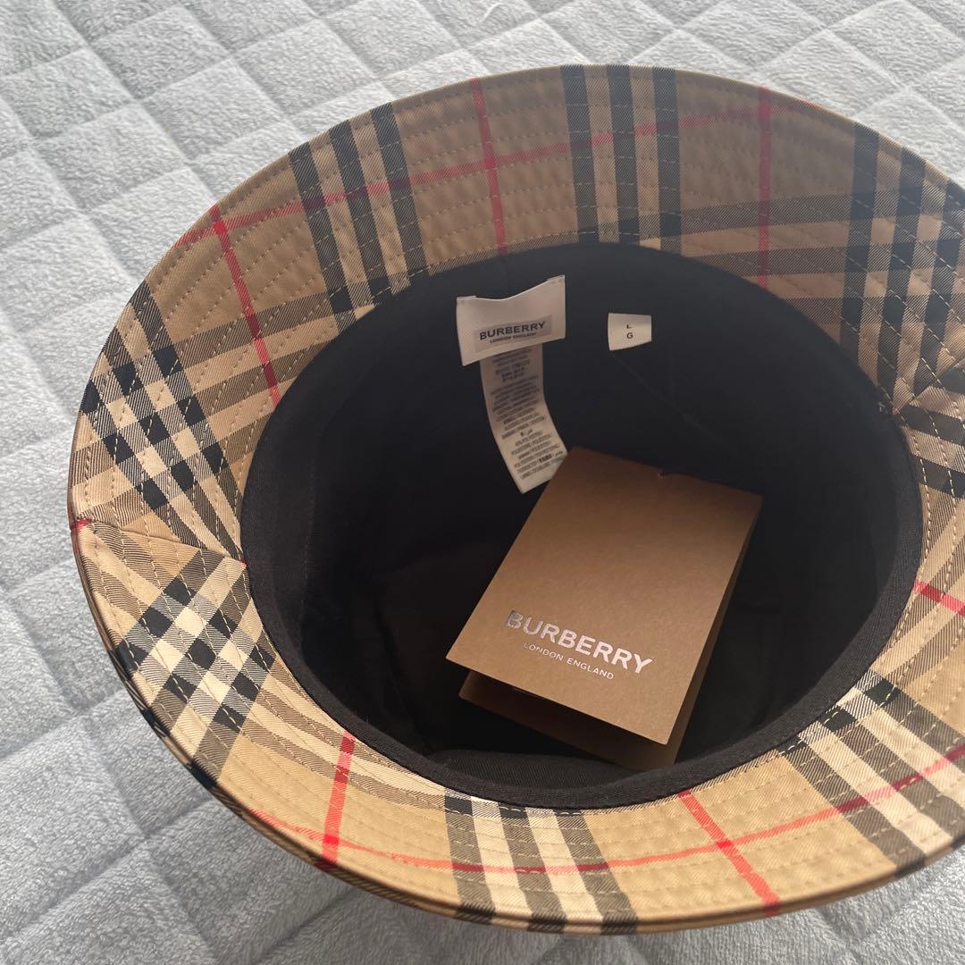 未使用品　BURBERRY チェック柄 バケットハット