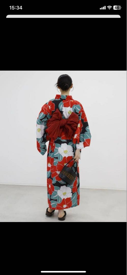ワンピース　浴衣　帯　3点セット　試着のみ　Lサイズ