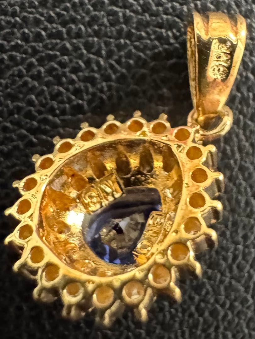 【K18】サファイア0.19ct ゴールド ネックレス トップ 約1.24g