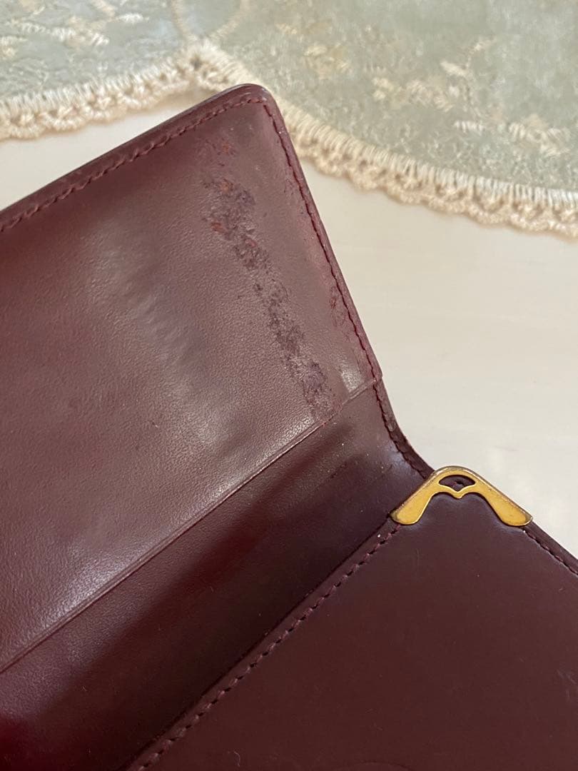 カルティエ　６連　キーケース　付属品完品　ボルドー ワインレッド　レザー