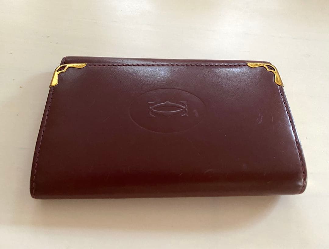 カルティエ　６連　キーケース　付属品完品　ボルドー ワインレッド　レザー