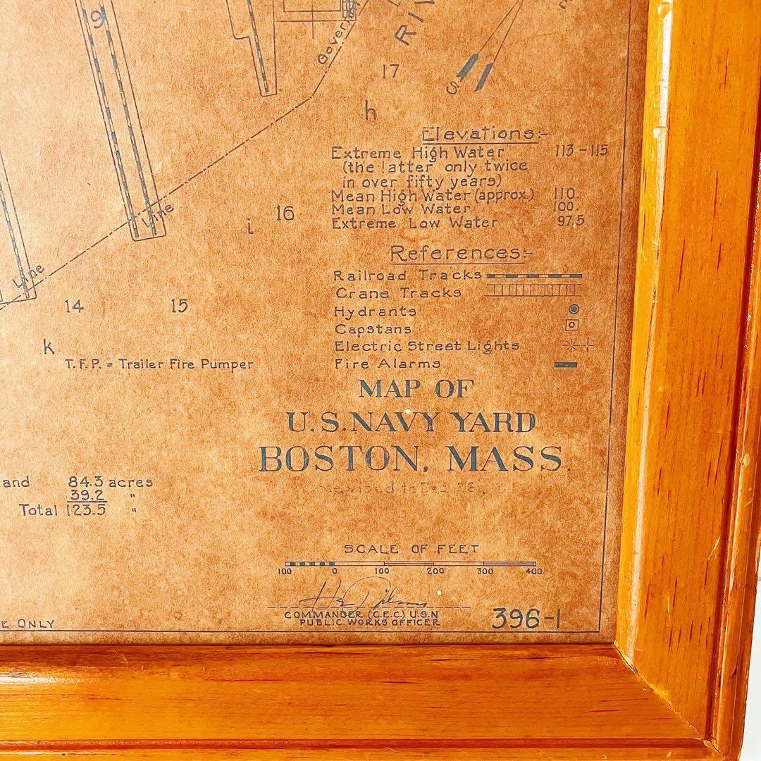 アメリカンビンテージ雑貨　古地図　USNAVY ブロカント　古道具　アンティーク