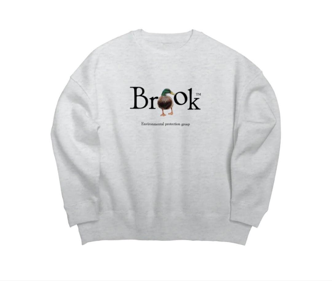Brook ダックプリント スウェット グレー