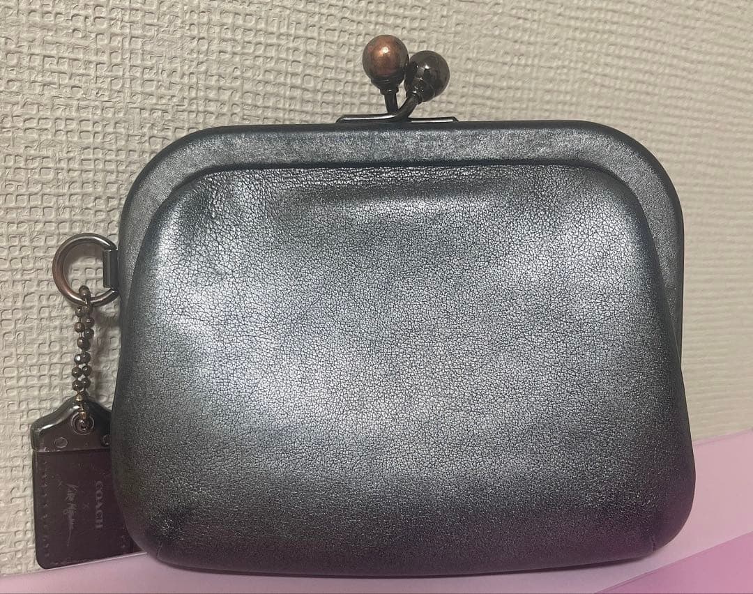 【希少】コーチ パース キスロック 水原希子 スターリべット シルバー