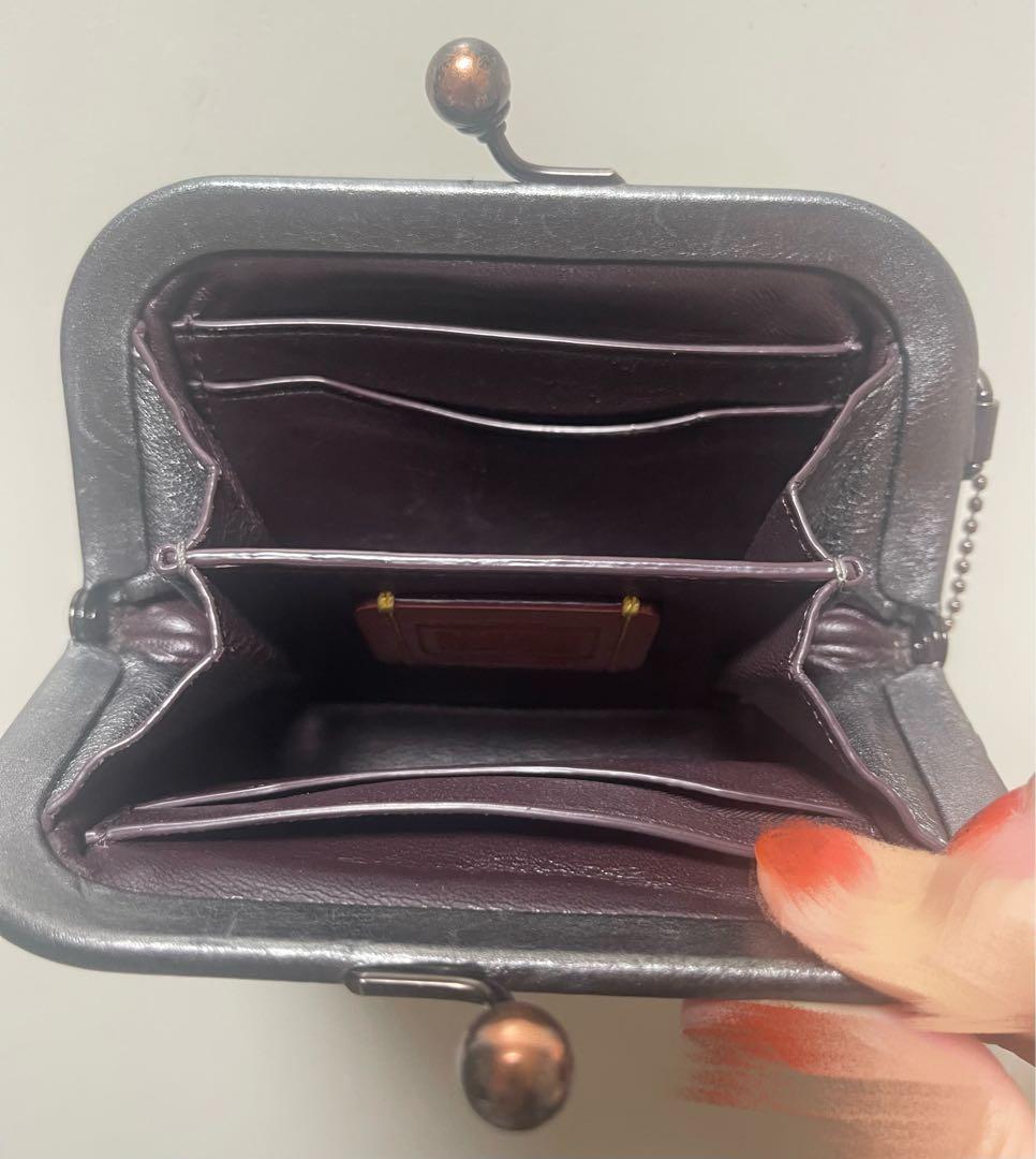 【希少】コーチ パース キスロック 水原希子 スターリべット シルバー