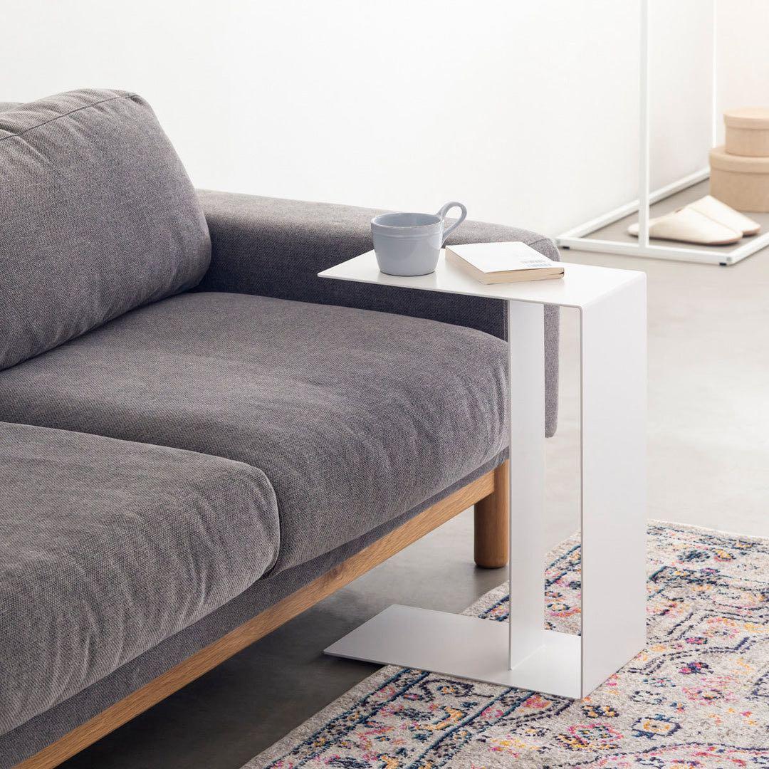 KANADEMONO 2way アイアンプレート サイドテーブル ホワイト