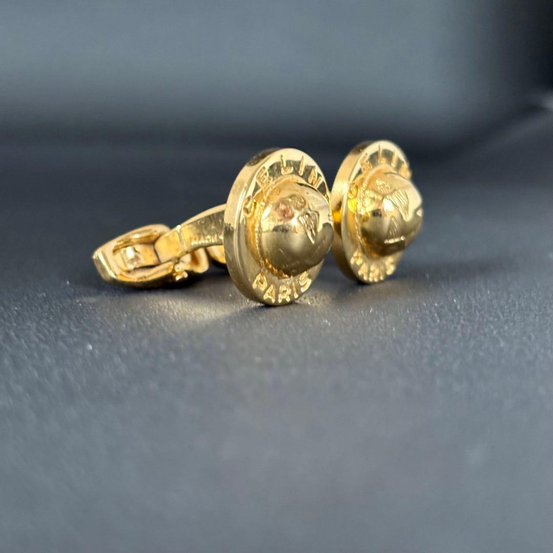 【希少】【セリーヌ】CELINE カフス スターボール ロゴ ゴールドカラー