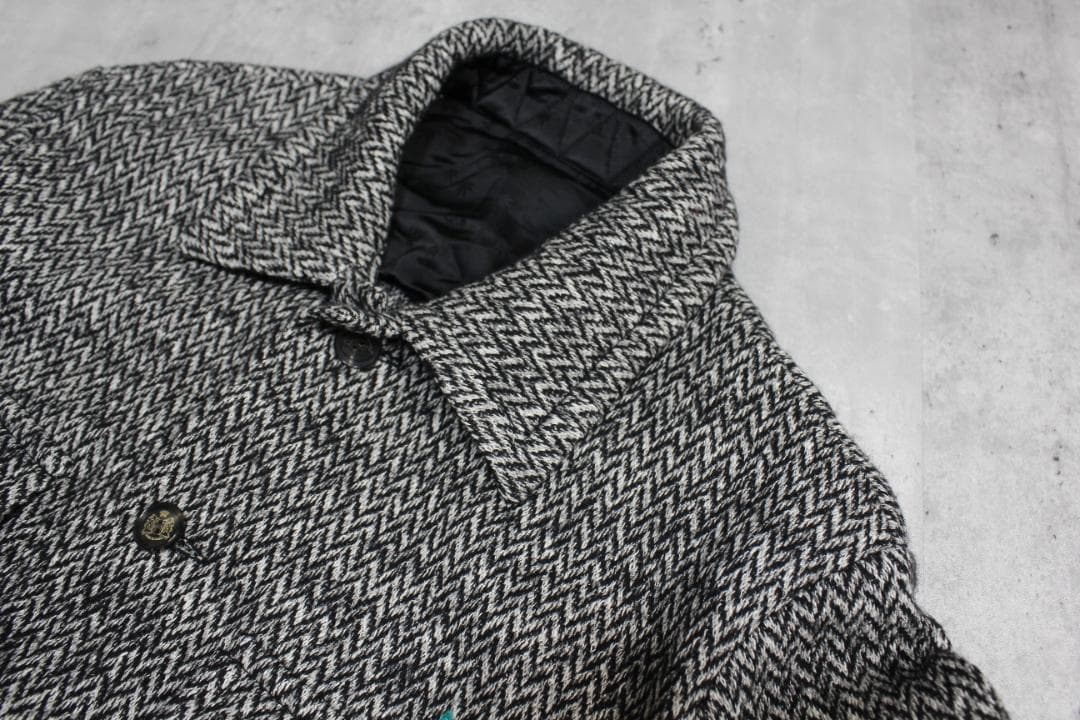 美品 ルシアンペラフィネ 刺繍入 CPO シャツジャケット 灰 S 七分袖 レア