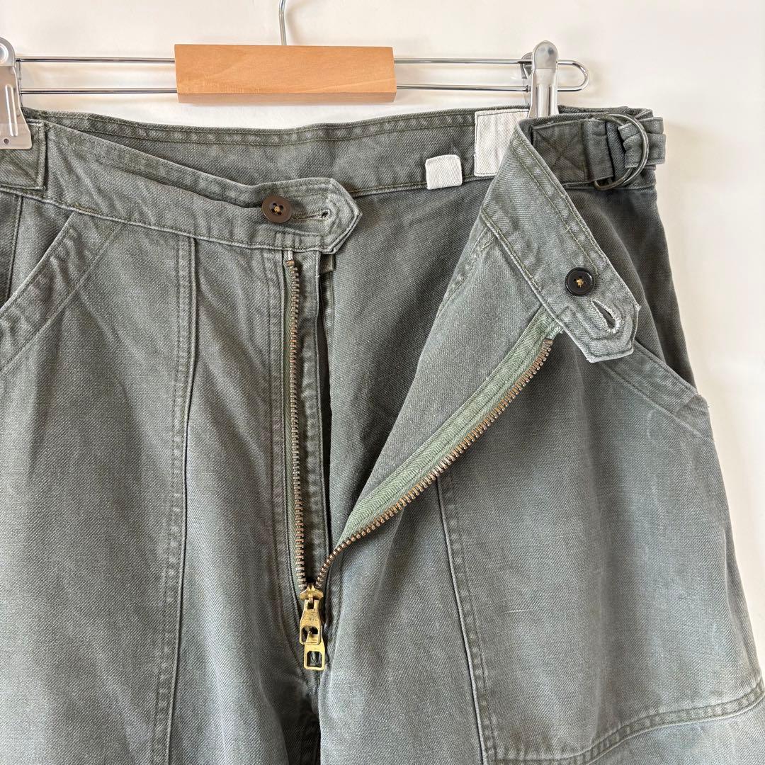 60s ヴィンテージ フランス軍 メカニックパンツ 古着 ミリタリー ユーロ