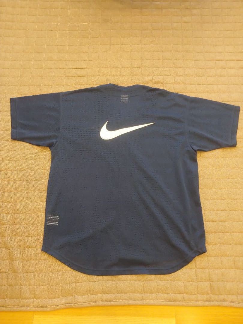 90's Nike(ナイキ)ベースボールシャツ(Mサイズ)(希少)(メッシュ)