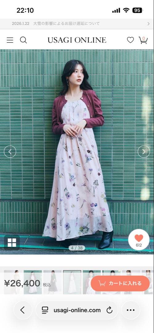 スナイデルカーデセットフローラルプリントキャミワンピース