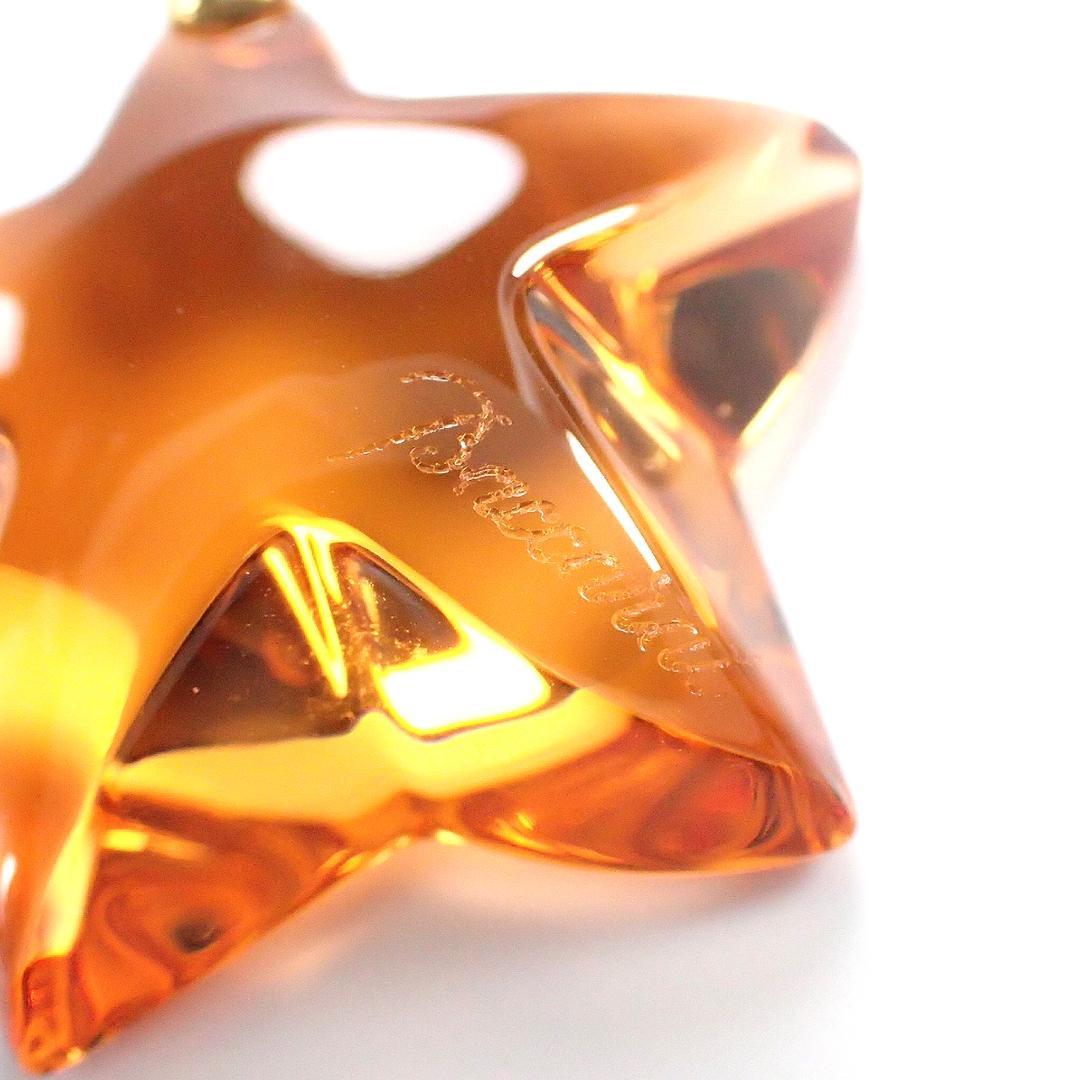 バカラ Baccarat K18YG オレンジ クリスタル ヒトデ トップ