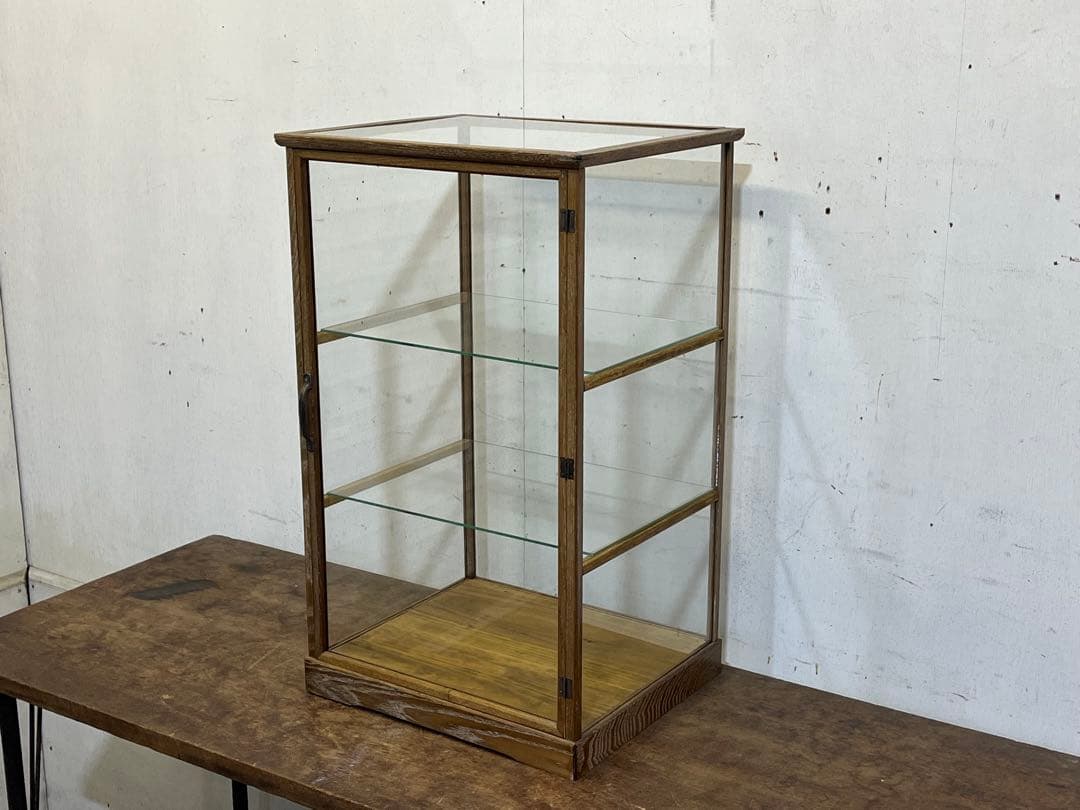 マ*ト様 昭和レトロ 木枠のガラスケース 5面ガラスショーケース コレクションケ