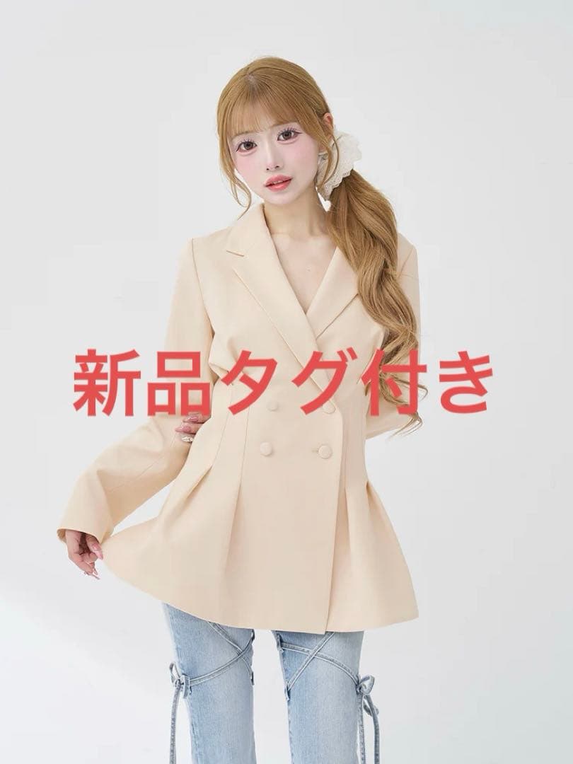 ダーリッチ darich パネルデザインシルエットペプラムジャケット IVO