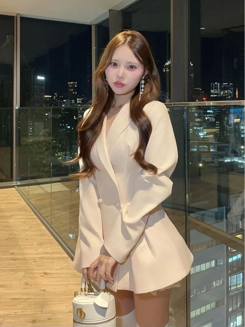 ダーリッチ darich パネルデザインシルエットペプラムジャケット IVO