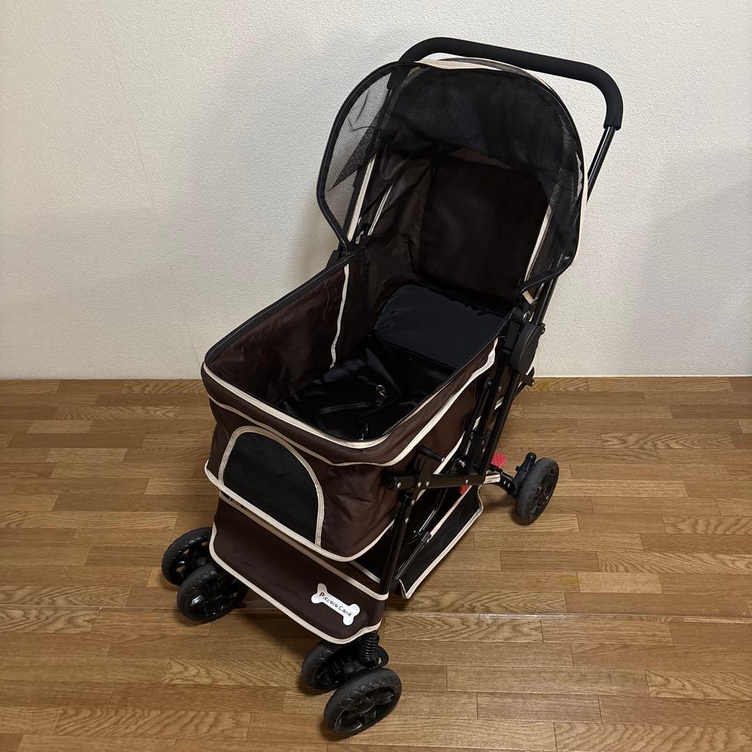 Piccolo Cane ペットカート 小型犬用 ブラウン