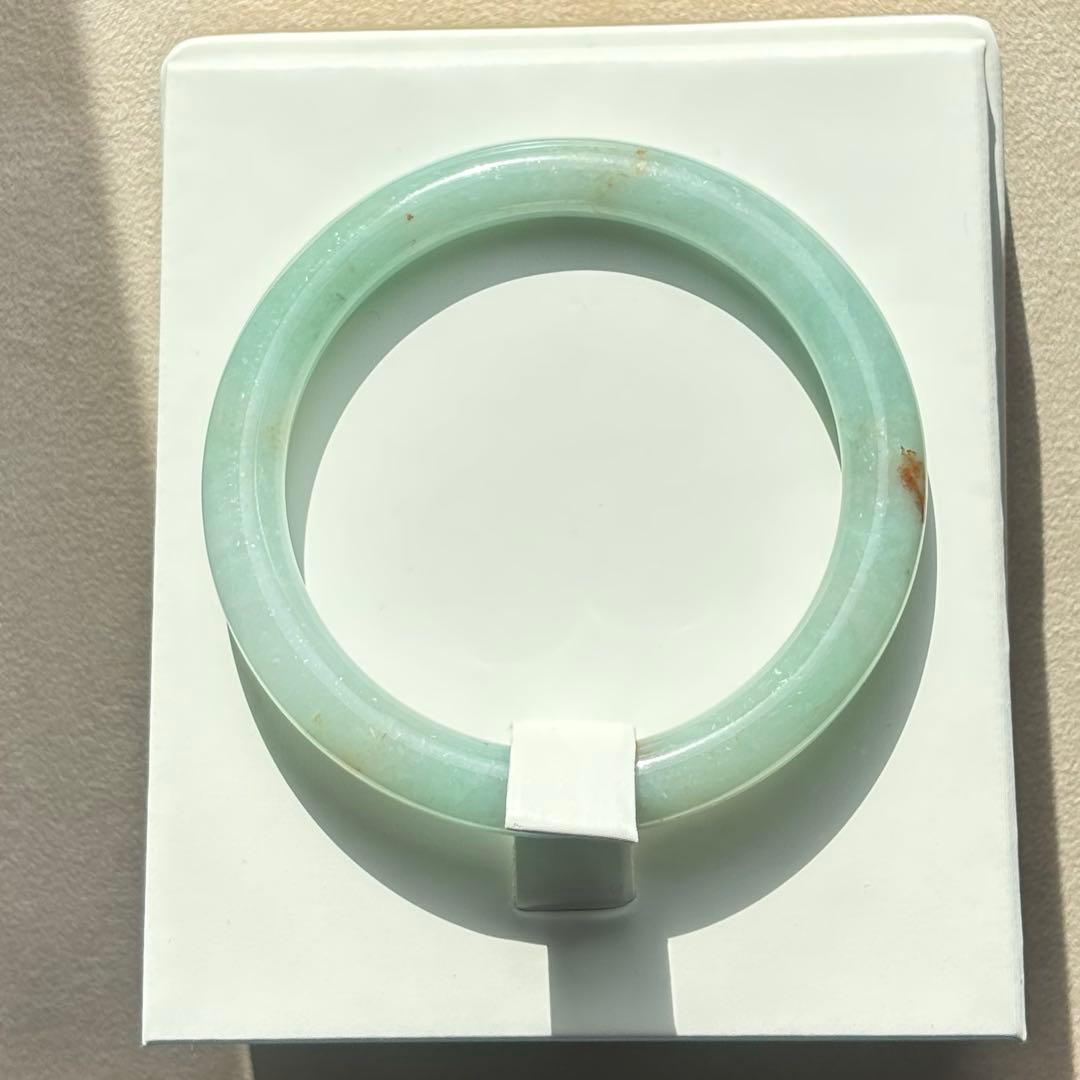 画像追加　ミャンマー産天然本翡翠　A貨　バングル　鑑定書付き