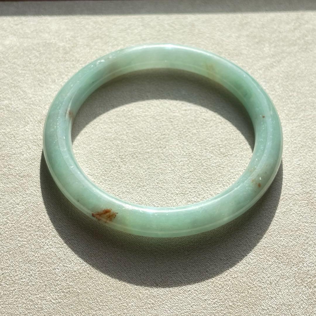 画像追加　ミャンマー産天然本翡翠　A貨　バングル　鑑定書付き