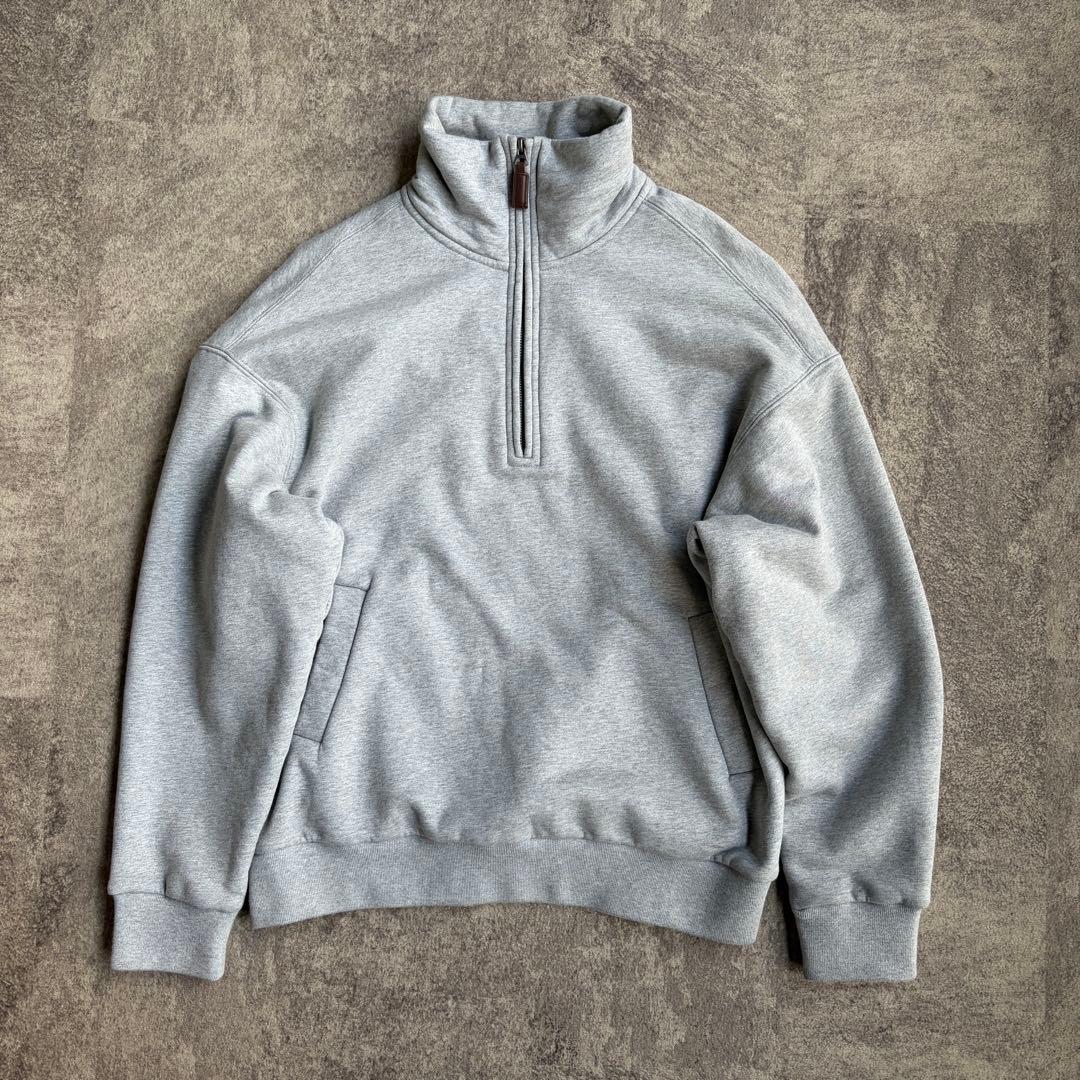 【Fax Copy Express】ハーフジップ スウェット グレー M