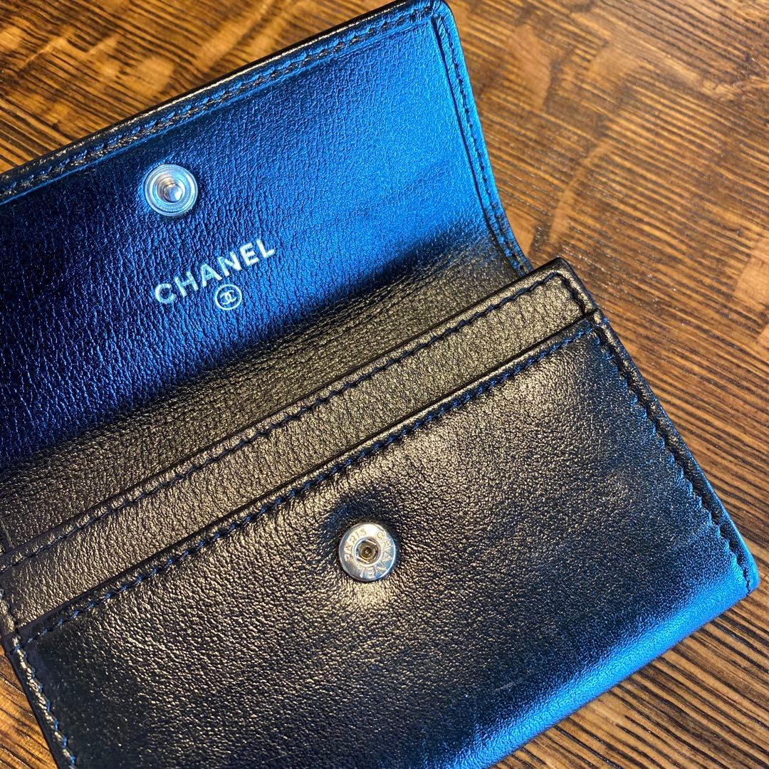 シャネル　名刺入れ　カメリア