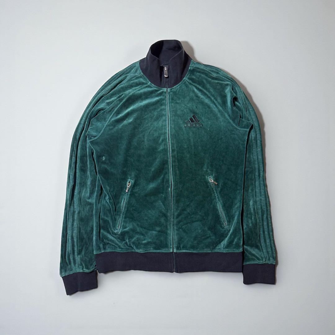 ✨希少✨adidas アディダス ベロア トラックジャケット グリーン 緑