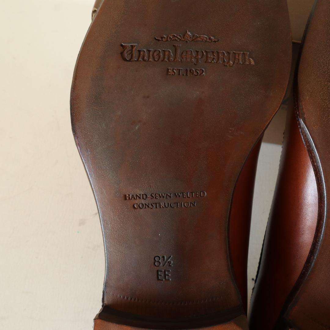 未使用ユニオンインペリアルベガノカーフ　ストレートチップ　8.5 26.5cm