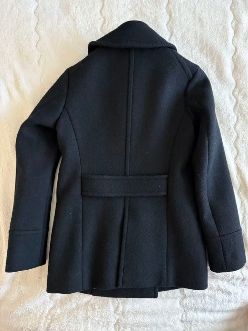 専用　美品　ドゥロワー　黒 ウール ピーコート 38