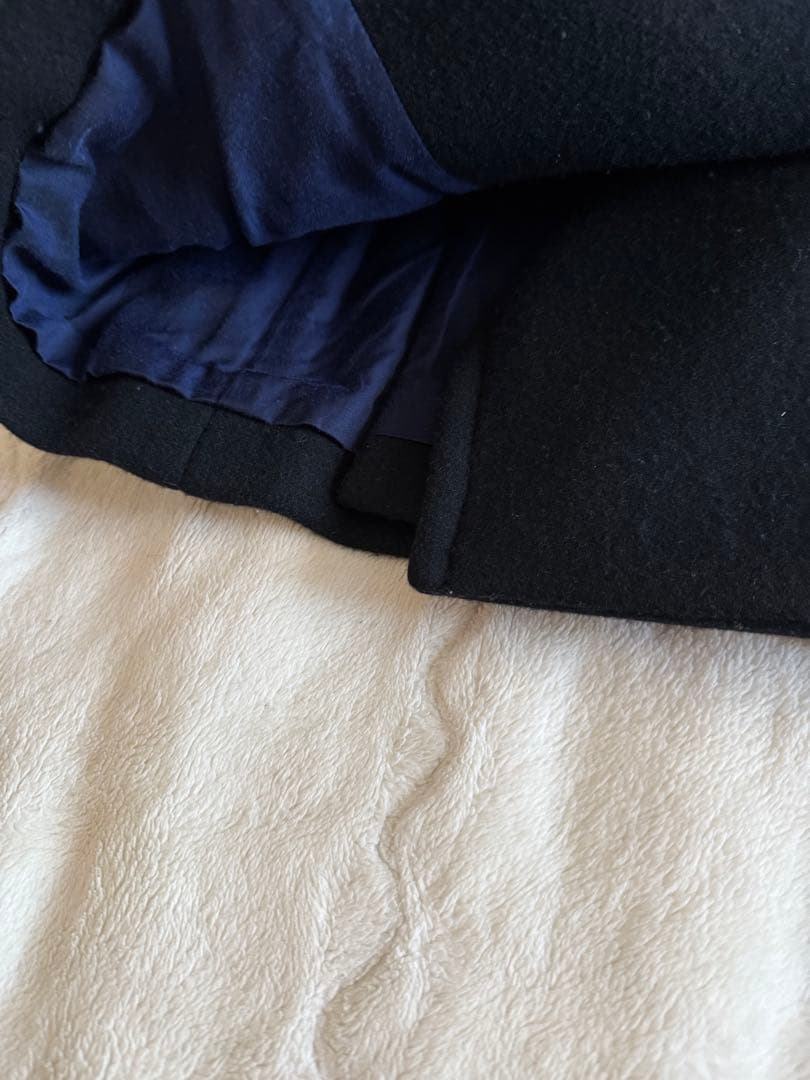 専用　美品　ドゥロワー　黒 ウール ピーコート 38