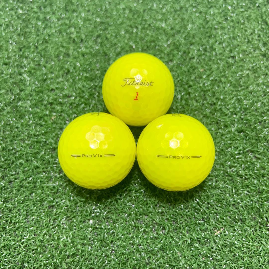 【S116】Titleist PRO V1X 黄 23年 ロストボール 24球