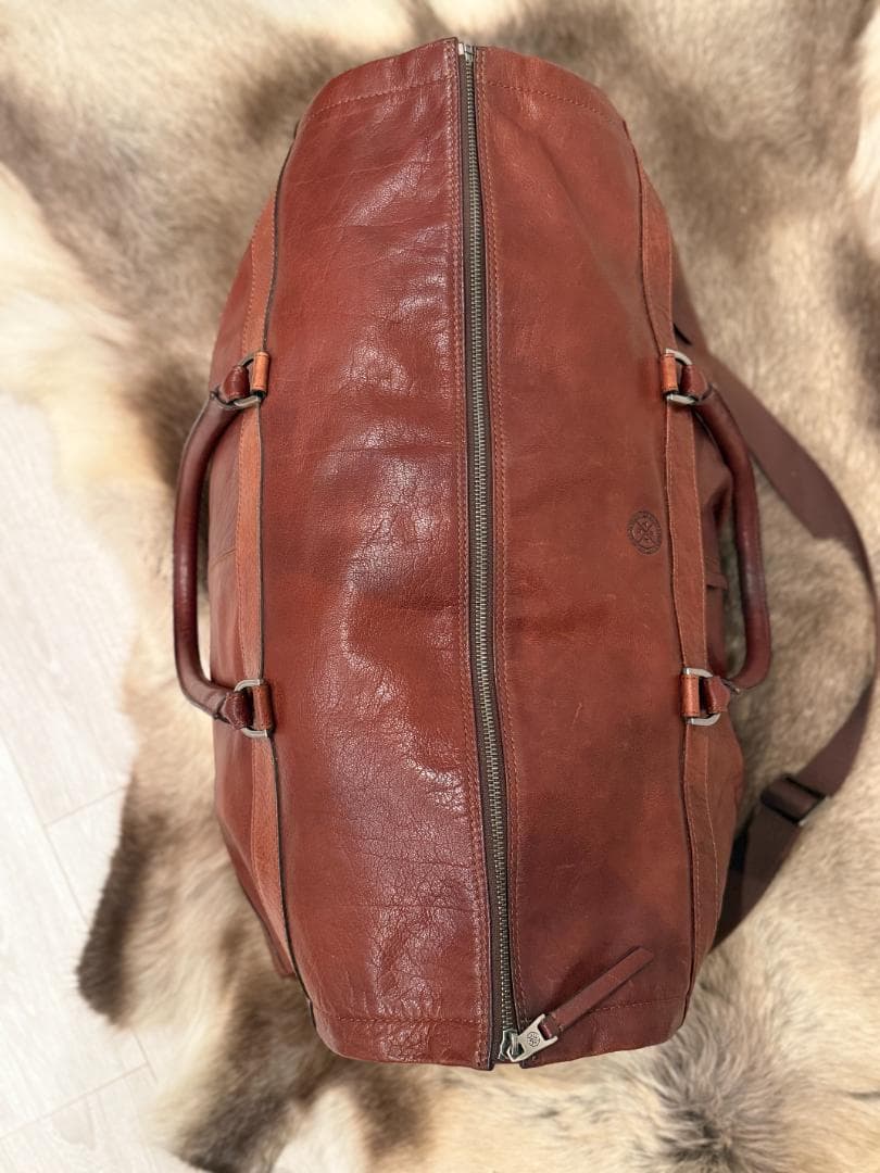 本革 ボストンバッグ 北欧 Saddler 高級ガーメントバッグ