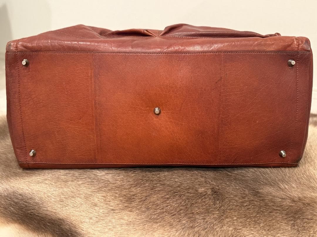 本革 ボストンバッグ 北欧 Saddler 高級ガーメントバッグ