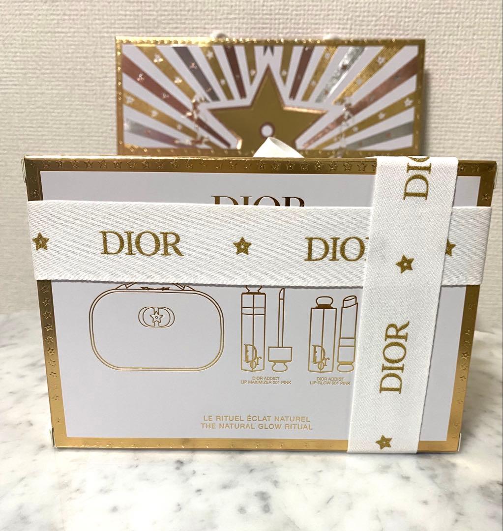 【新品】ディオール dior 2025ホリデーオファーリップ　ポーチ　クリーム